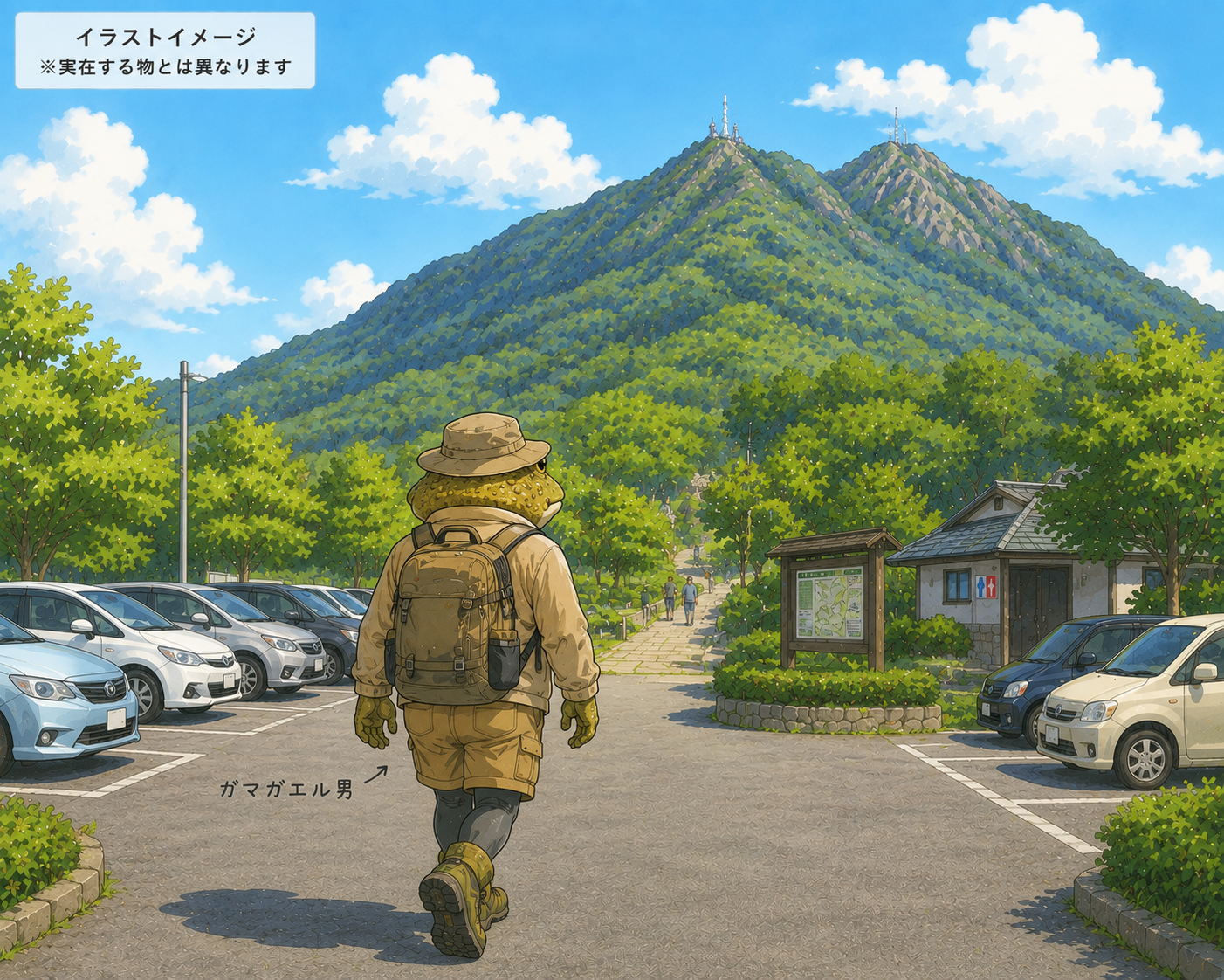 tsukubasan-parking-to-mountain-illustration