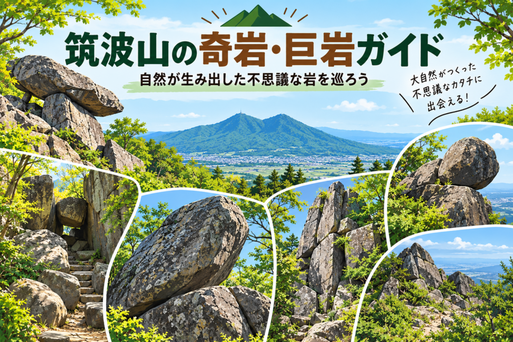 筑波山・奇岩・巨岩・ガイド